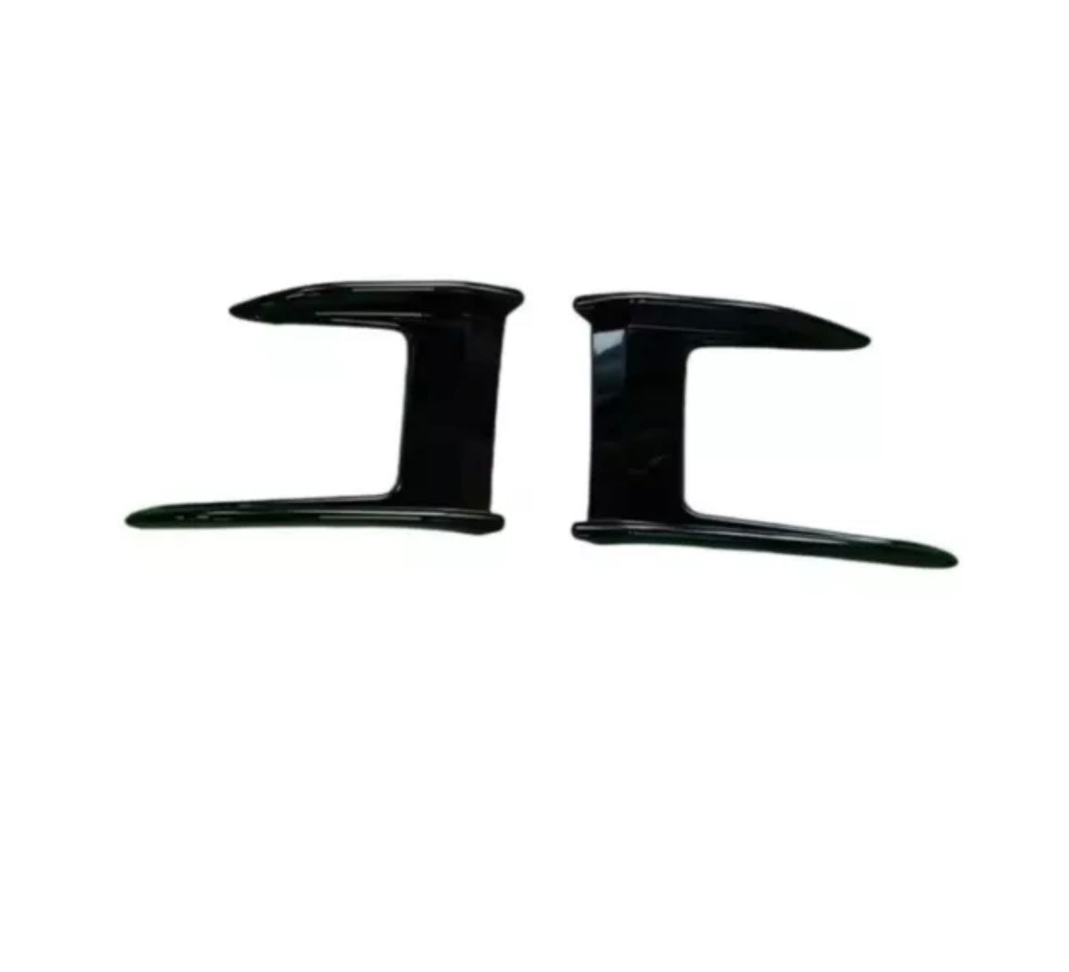BMW 1 Series F40 2019+ M-Pack Black Front Bumper Side Vent Covers & Canards Set 4pcs