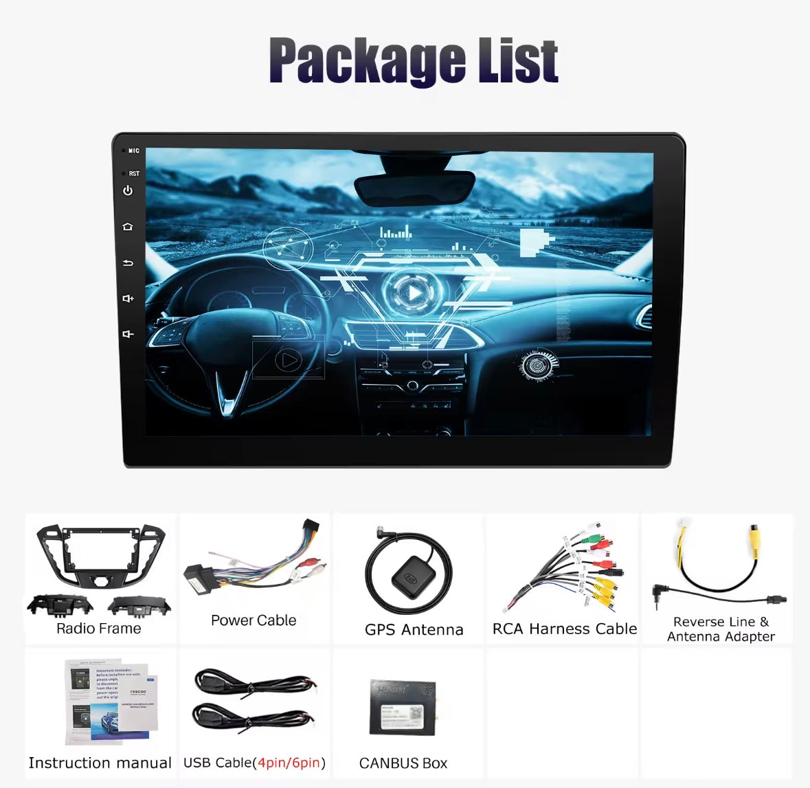 Ford Transit Custom 2012-2021 Screen Upgrade 9 Inch Touchscreen CarPlay Android Auto