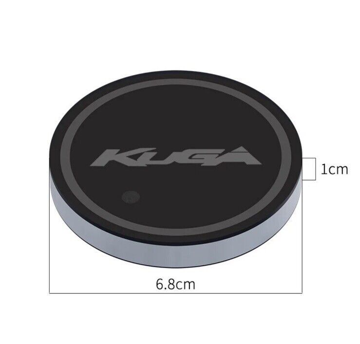 Ford Kuga Wireless Light Up RGB LED Cupholder Drink Coaster Mat For Ford Kuga
