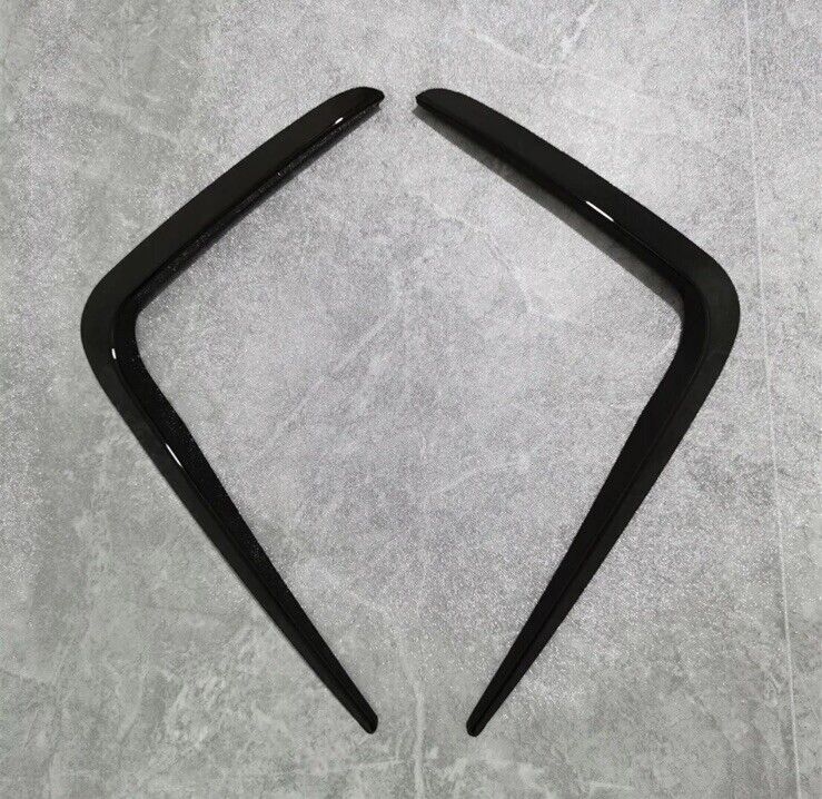 BMW 4 Series 2021-2024 Gloss Black Front Bumper Side Grille Vent Canards 2pcs