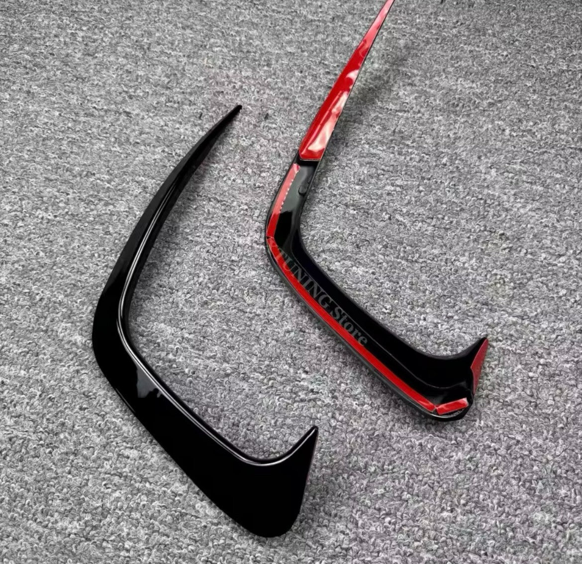 BMW 3 Series G20 G28 2019-2022 Gloss Black Rear Bumper Side Vent Canards 2pcs