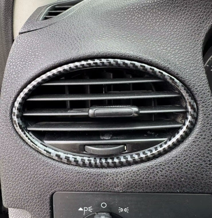 Ford Focus MK2 Carbon Fibre Air Con Vent Outlet Surround Replacement Trim 1pc