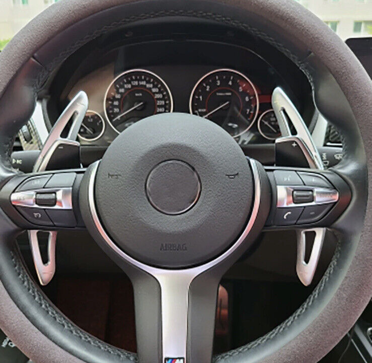 BMW 1 2 3 4 5 6 X Series Steering Wheel Paddle Shift Extensions Silver Aluminium