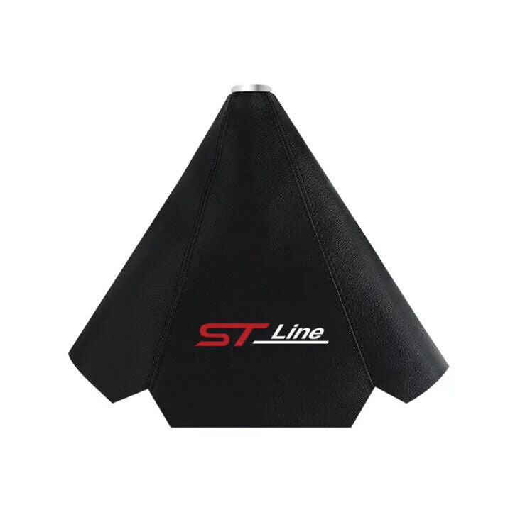 Ford ST Line Black Leather Gear Stick Collar With Black Stitching Fiesta Focus