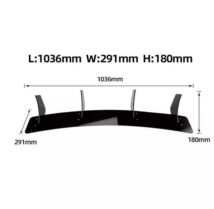 Mercedes CLA45 AMG C117 2016-2019 Rear Bumper Diffuser Blade Style Gloss Black
