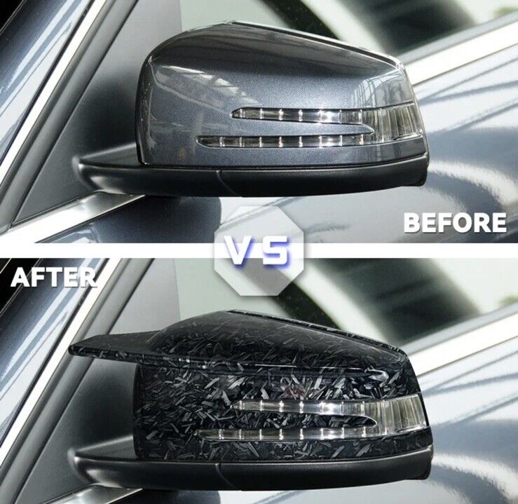 Mercedes A B C CLA E GLA GLK S Class Forged Carbon Fibre Effect Wing Mirror Caps