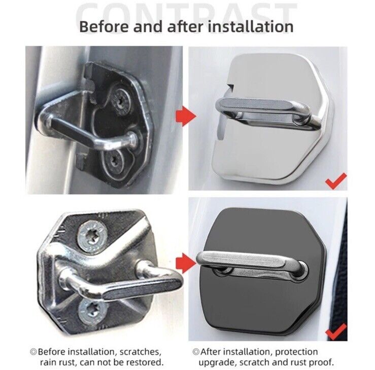 Ford Kuga Gloss Black Door Lock Covers For Ford Kuga Vehicles Accessories 4pcs