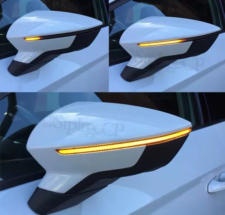 Seat Ibiza 6F 2017-2021 Dynamic Sequential Led Mirror Indicators Smoked 2pcs