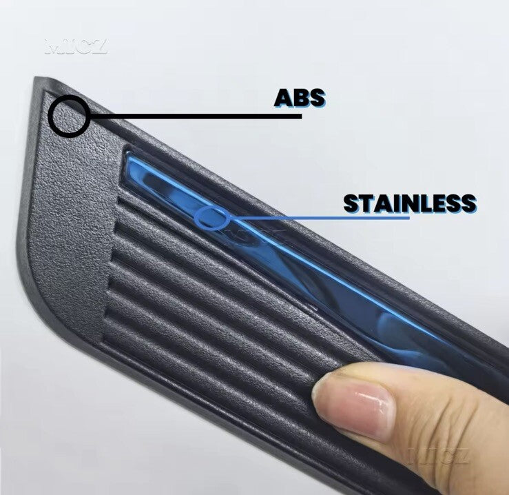 Renault E-Tech 2019-2024 ABS + Blue Stainless Steel Door Sill Protectors 4pcs