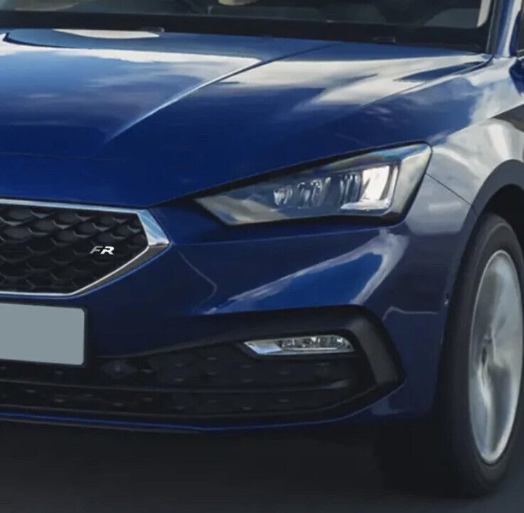 New Seat FR Badge Grey Silver Metal Grille Badge With Fixings Ibiza Leon FR