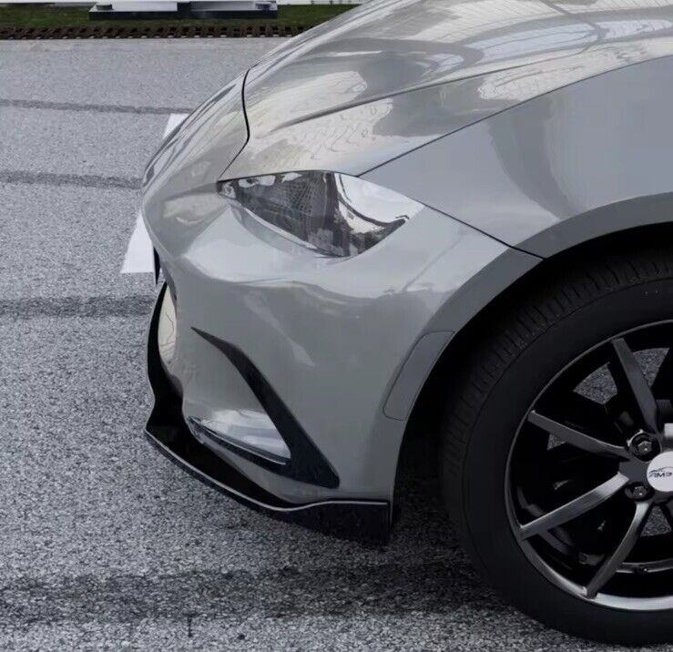 Mazda MX5 Miata ND 2016+ Gloss Black Front Bumper Side Canards Fog Grille Trims