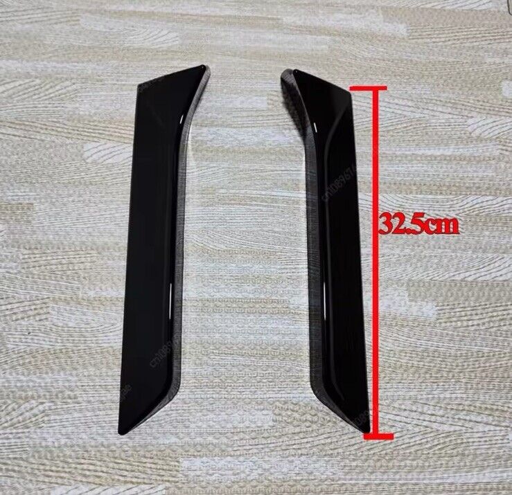 Seat Leon 5F FR MK3 MK3.5 Rear Window Side Canard Spoiler Strips Gloss Black