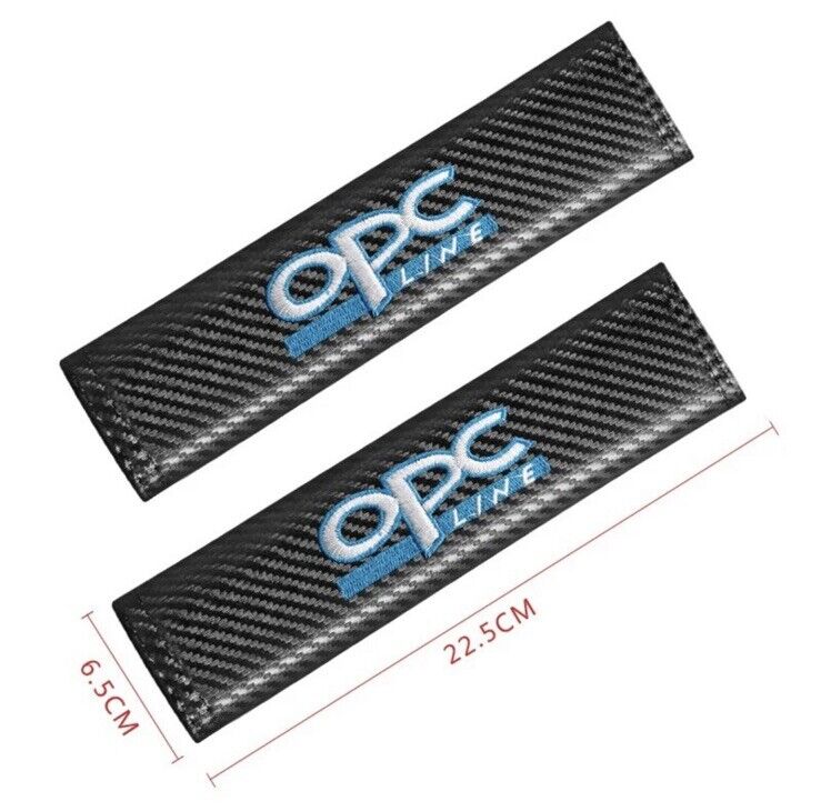 2pcs OPC Line Seatbelt Cover Shoulder Pads For Vauxhall OPC Line Carbon Effect