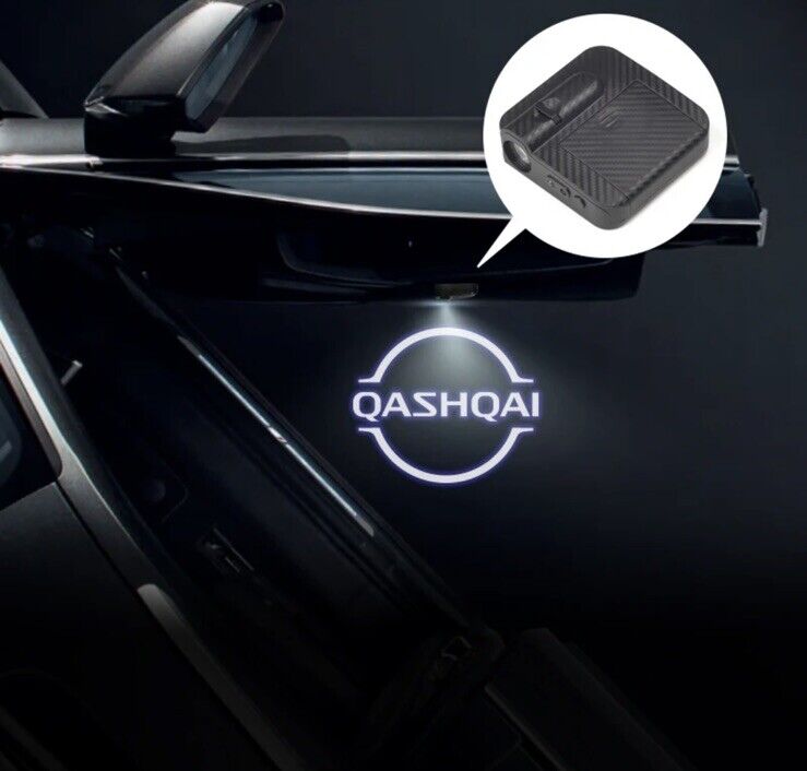 2pcs Wireless Qashqai LED Laser Projector Welcome Puddle Light Nissan Qashqai