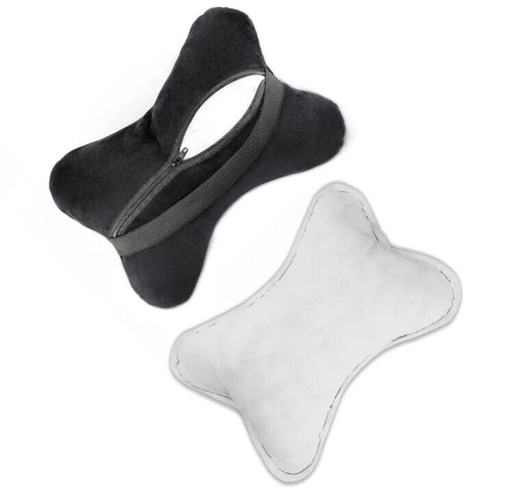 2pcs Puma Headrest Pillows For Ford Puma Black & White Car Neck Cushions