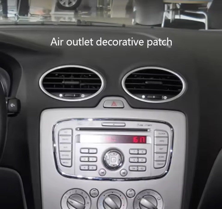 Ford Focus MK2 Silver Chrome Air Con Vent Outlet Surround Replacement Trim 1pc