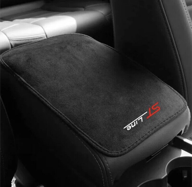 Ford ST Line Armrest Cover Black Suede Finish For Ford Fiesta Focus Puma ST Line
