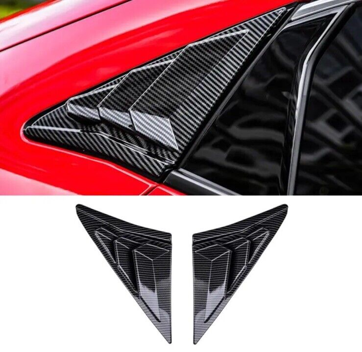 Honda Civic 2019-2021 Carbon Fibre Effect Rear Side Window Louver Vents Covers