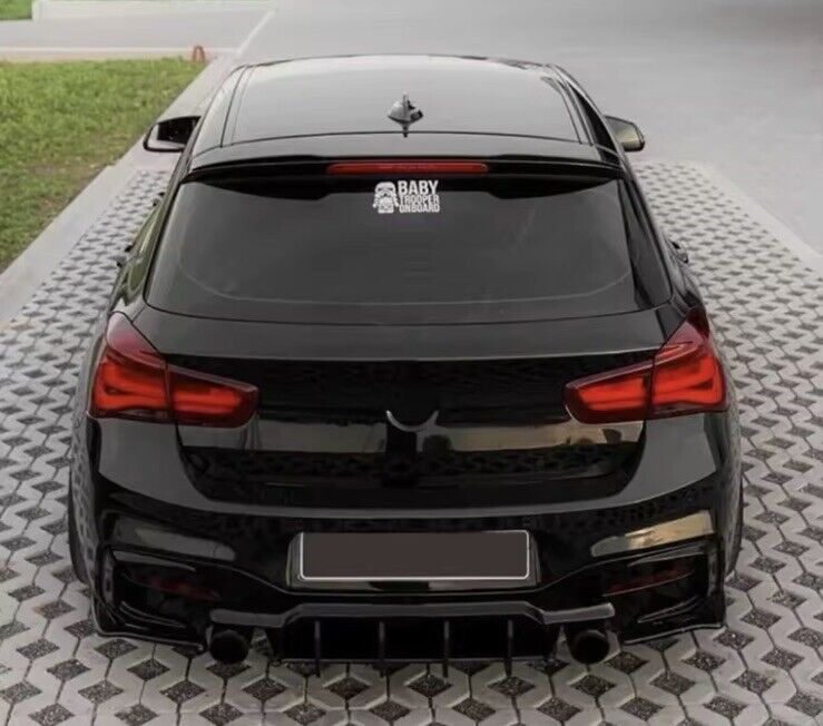 BMW 1 Series F20 F21 2011-2019 Rear Blade Style Diffuser Body Kit Gloss Black