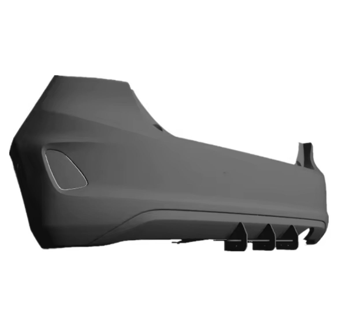 Ford Fiesta MK8 2017-2019 Rear Blade Style Diffuser Body Kit Black 3pcs Kit