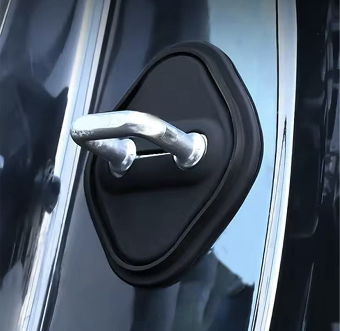 Mazda CX-3 CX3 Black Silicone Door Lock Catch Protector Covers 2pcs