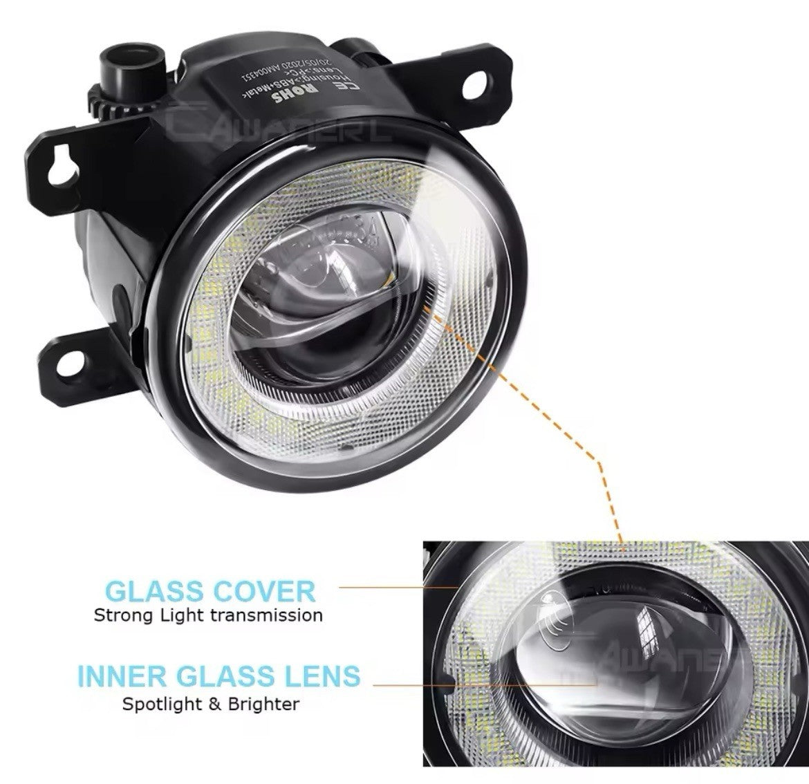 Vuaxhall Astra VXR 1998-2011 Daytime Running Halo Lights Front Fog DRL Angel H11