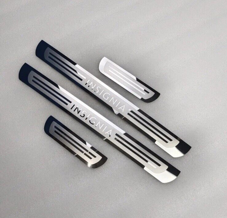 Vauxhall Insignia Stainless Steel Door Sill Protector Strips Scuff Plates 4pcs