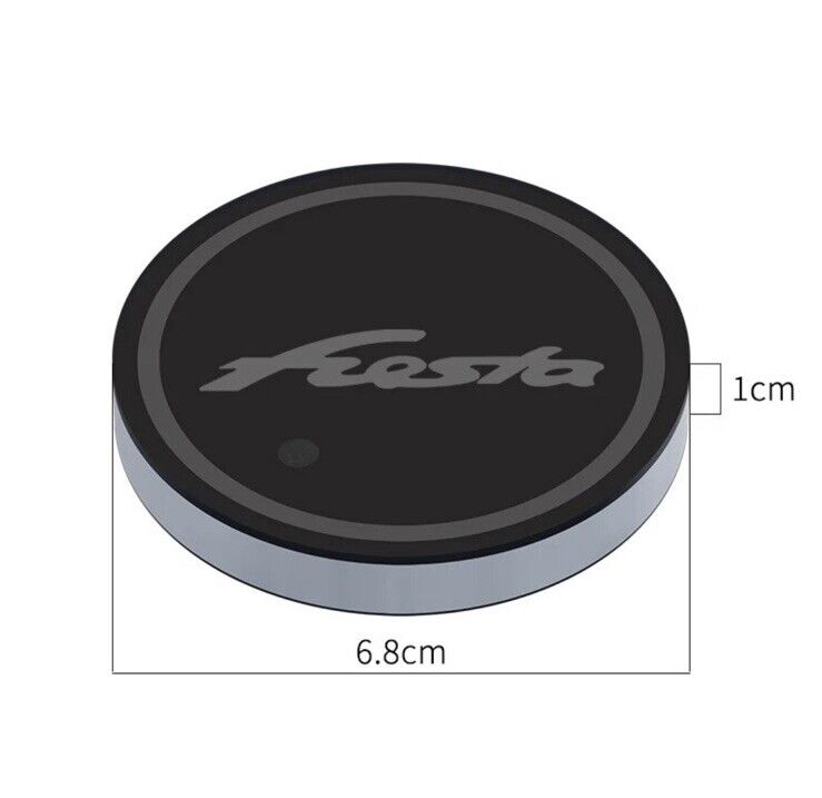 Ford Fiesta Wireless Light Up RGB LED Cupholder Drink Coaster Mat Ford Fiesta