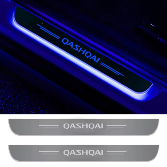 Nissan Qashqai LED Colour Change Door Sill Protector Scuff Plates Wireless RGB