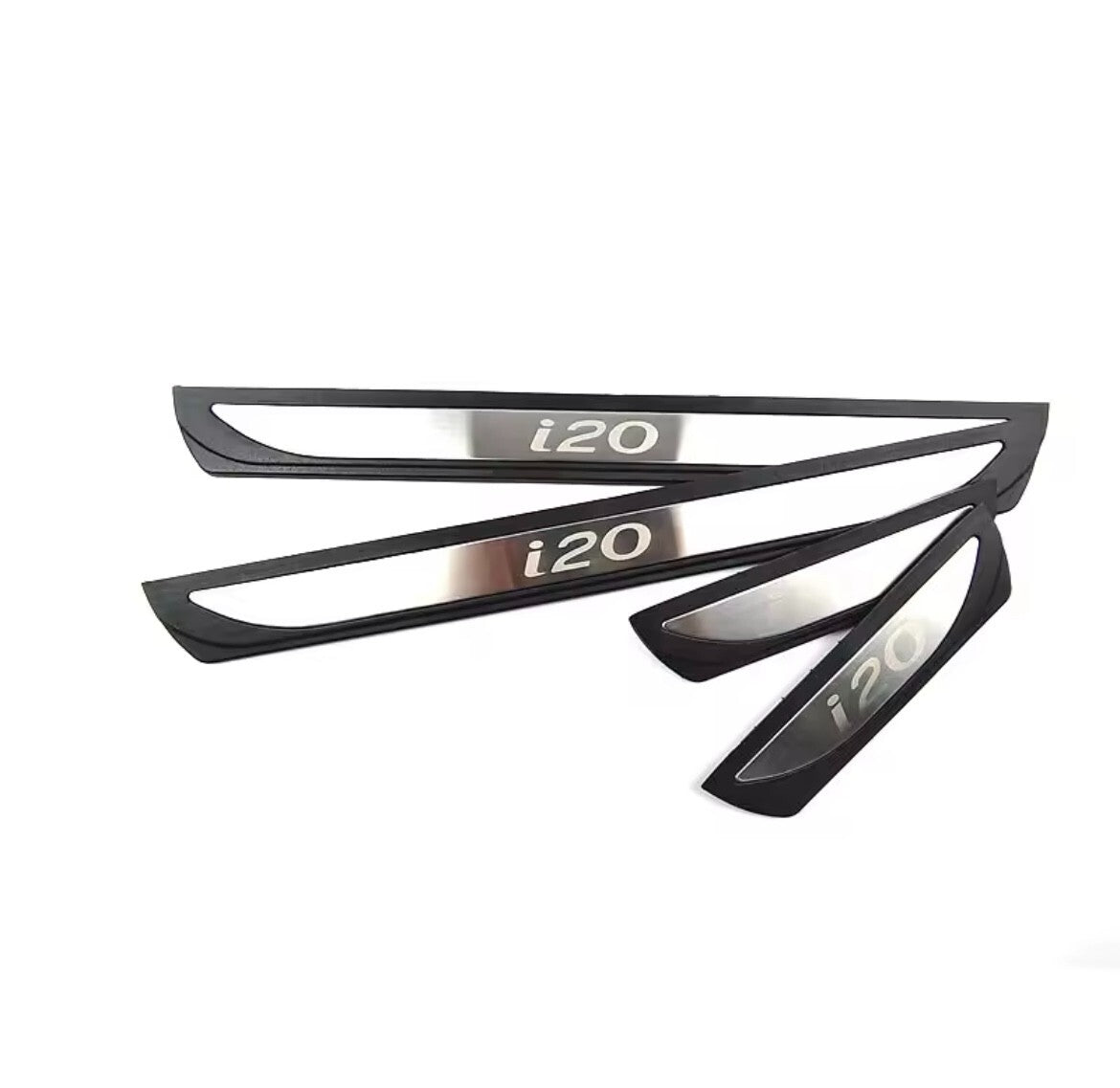Hyundai i20 Stainless Steel Door Sill Protector Strips Scuff Plates 4pcs