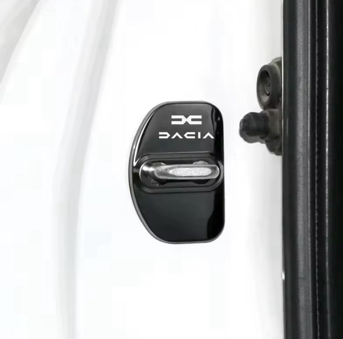 Dacia Black Stainless Steel Door Lock Protector Covers Accessories 4pcs