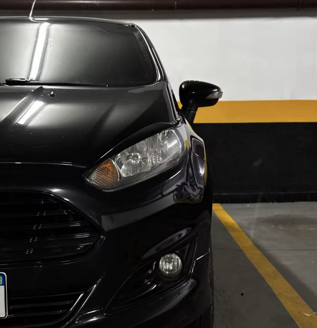 Gloss Black Headlight Eyelid Eyebrows For Ford Fiesta MK7.5 2013-2017 Facelift