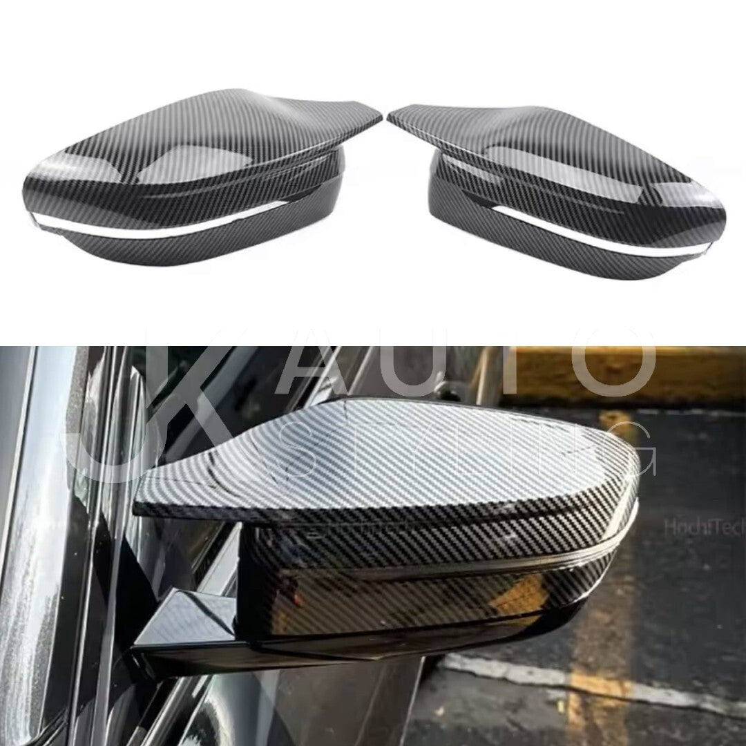 New Models BMW 3 4 5 7 8 Series Carbon Fibre Effect M Style Wing Mirror Caps 2pc