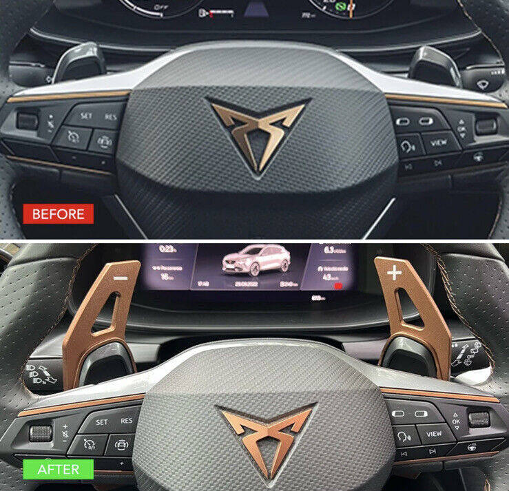 Seat Leon Ateca Cupra MK4 Cupra Formentor Bronze Paddle Shift Extensions Metal
