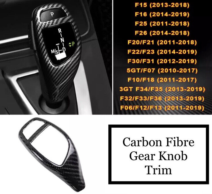 BMW 1 2 3 4 5 6 X Series Carbon Fibre Gear Knob Shift Cover Trim Automatic