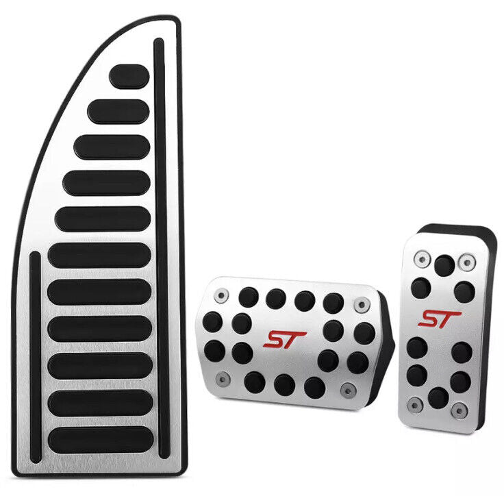 Metal Sport Pedal Covers For Ford Focus ST Kuga Escape Automatic Gas Brake Rest