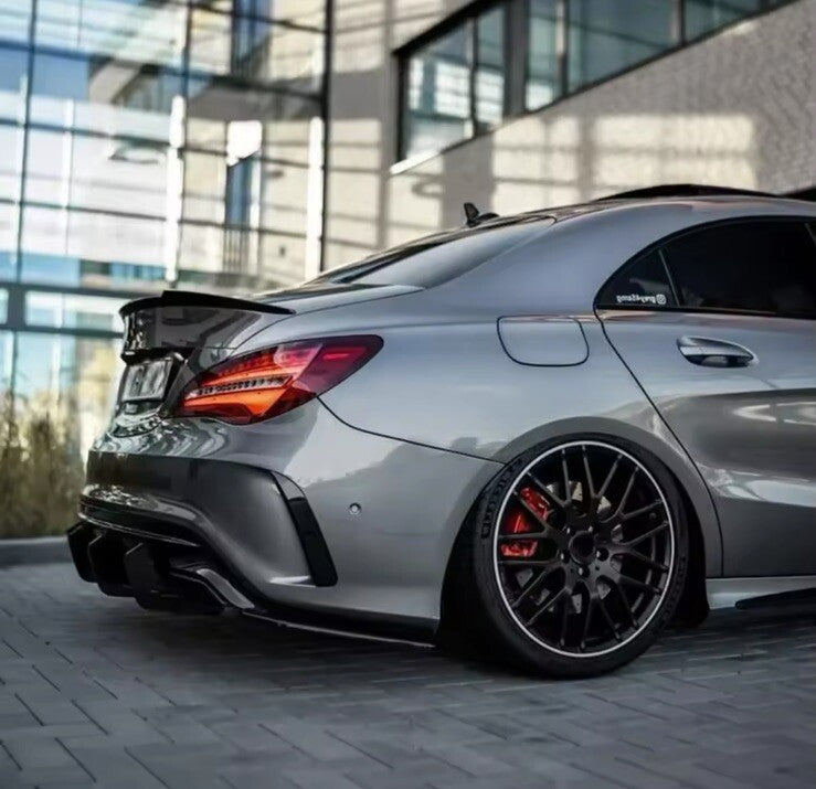 Mercedes CLA45 AMG C117 2016-2019 Rear Bumper Diffuser Blade Style Gloss Black