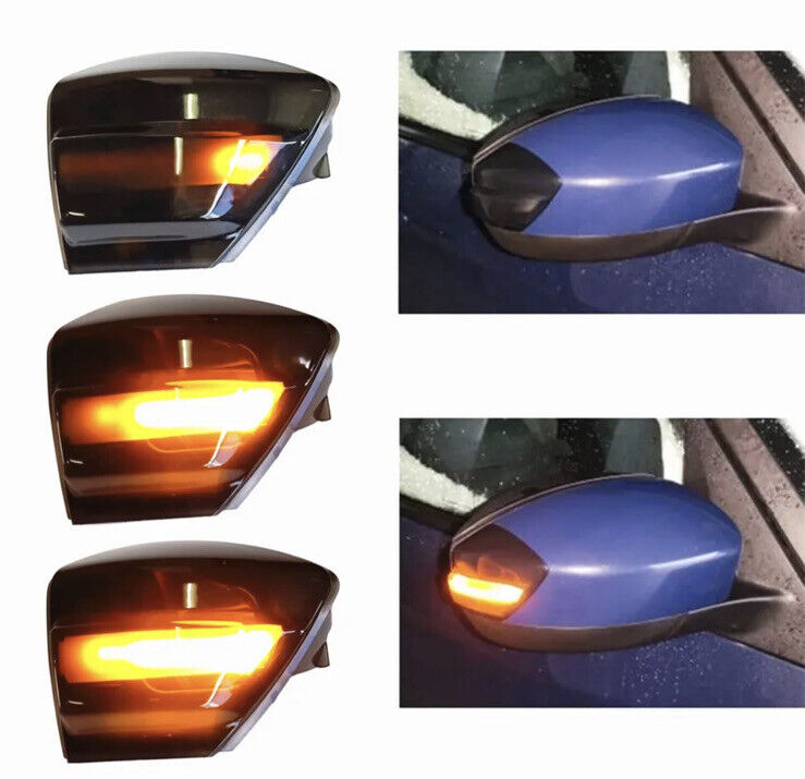 2pcs Ford S-Max C-Max Kuga Dynamic LED Sequential Mirror Indicators Smoked