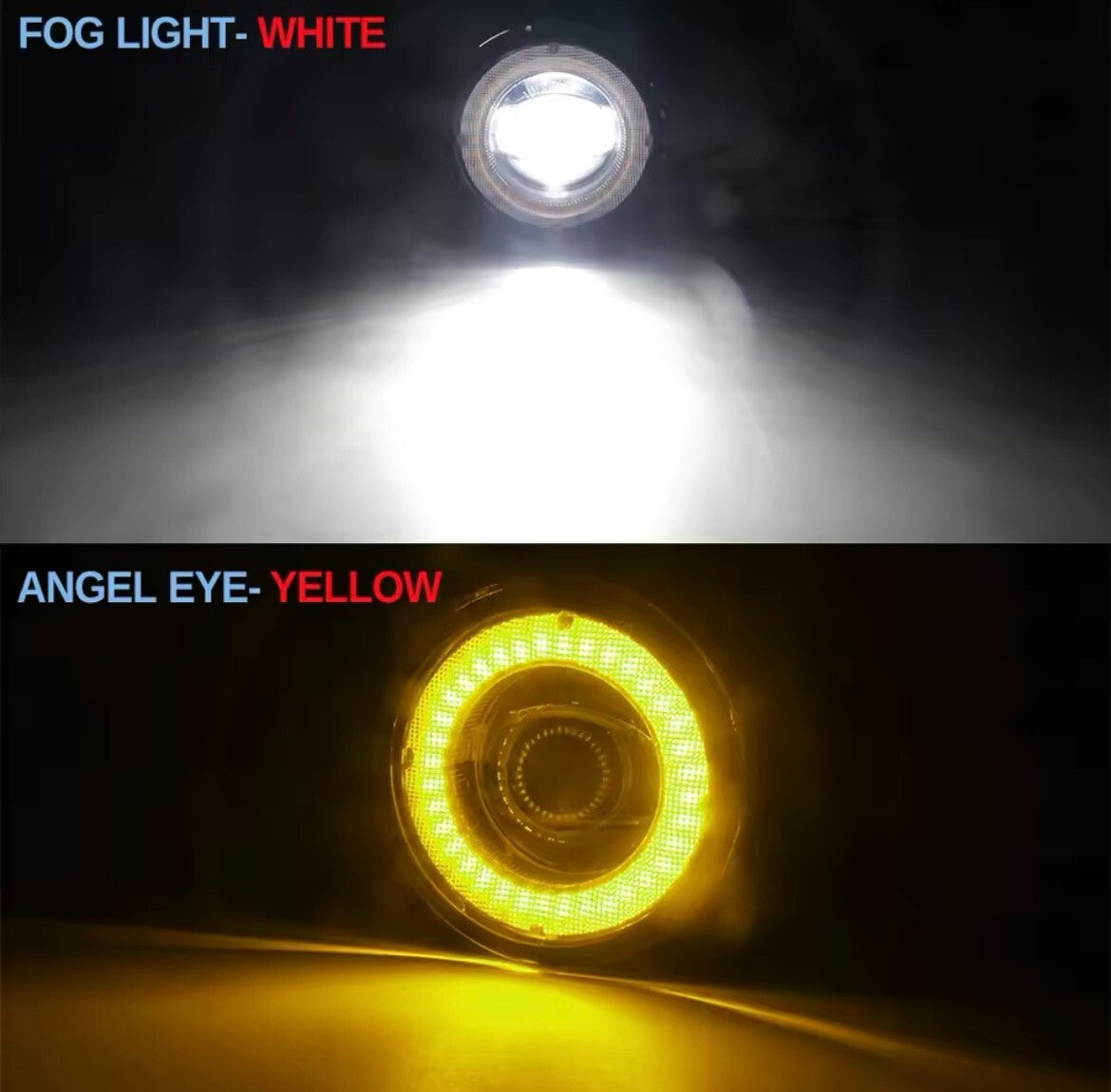 Vuaxhall Corsa VXR 2007-2014 Yellow Daytime Running Halo Lights Front Fog H11