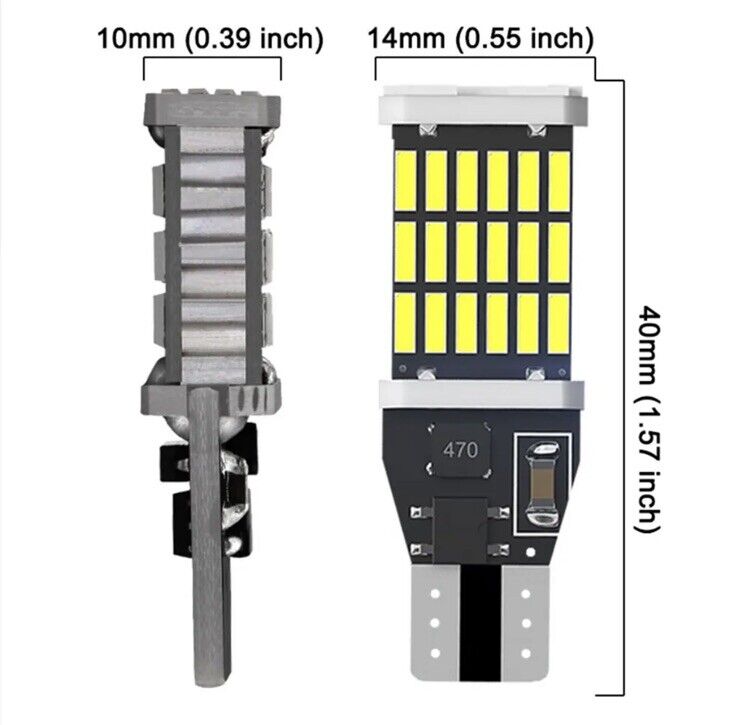 Vauxhall Mokka X J13 2012-2019 Cool White 6000K Reverse Lights Canbus Error Free