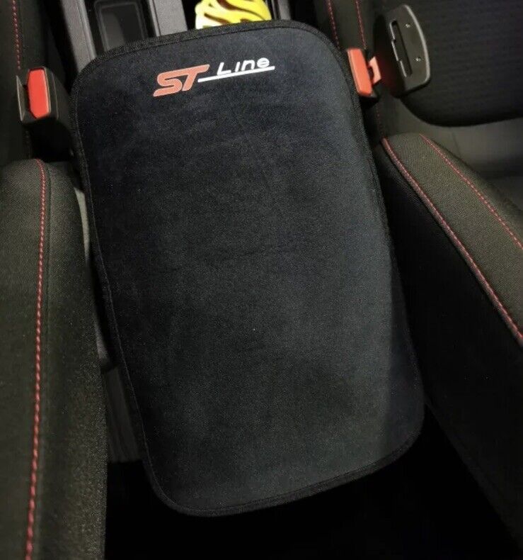Ford ST Line Armrest Cover Black Suede Finish For Ford Fiesta Focus Puma ST Line