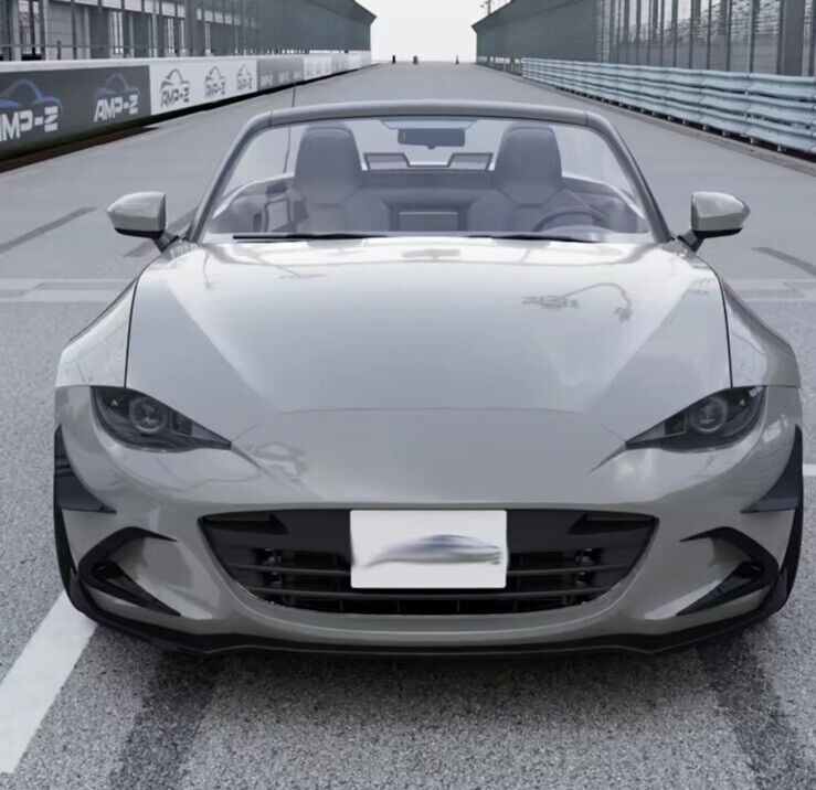 Mazda MX5 Miata ND 2016+ Gloss Black Front Bumper Side Canards Aero Blade Fins