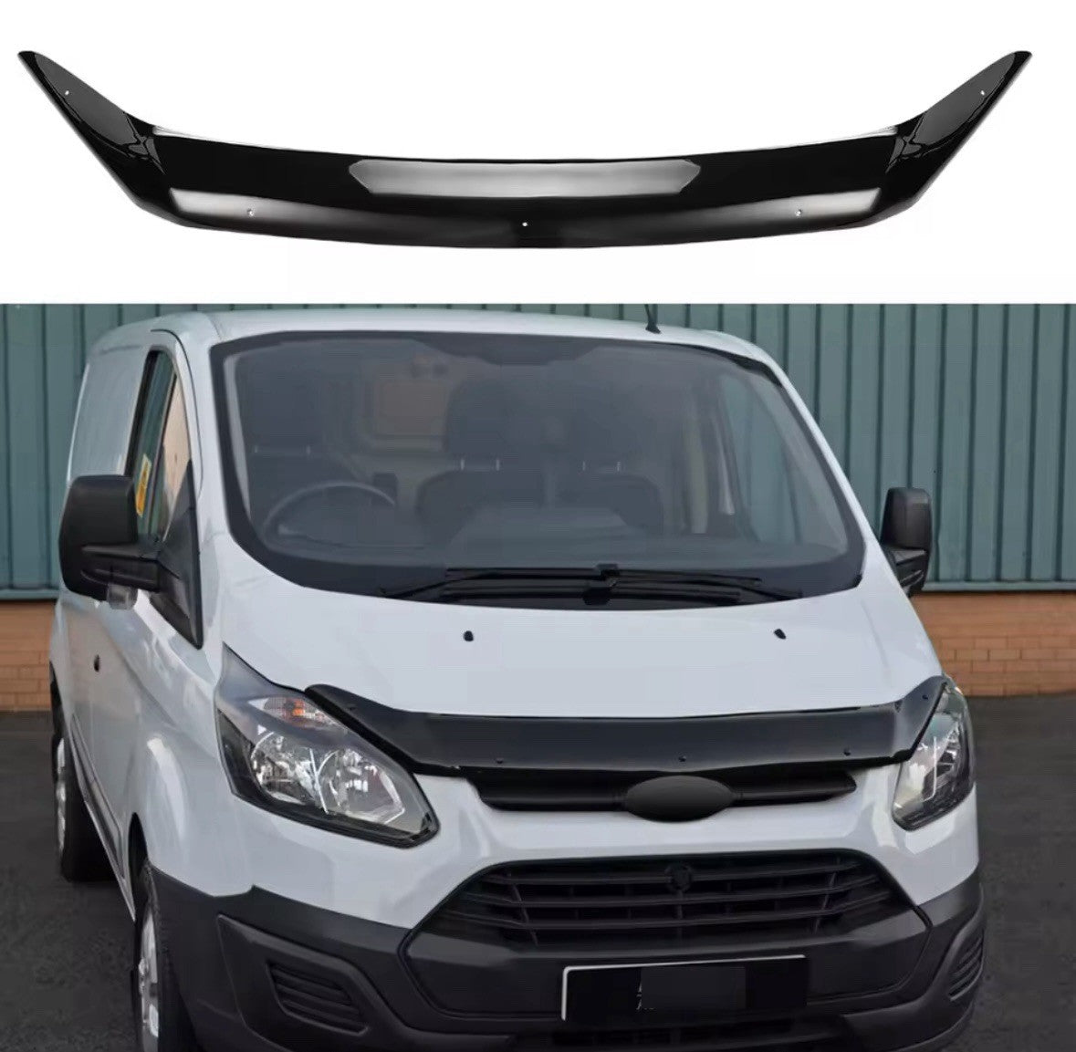 BONNET WIND DEFLECTOR PROTECTOR GUARD BRA For FORD TRANSIT CUSTOM 2012-2018