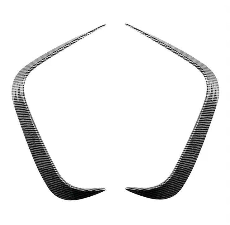 BMW M2 F87 2016-2021 Carbon Fibre Effect Rear Bumper Side Vent Canard Trims 2pcs
