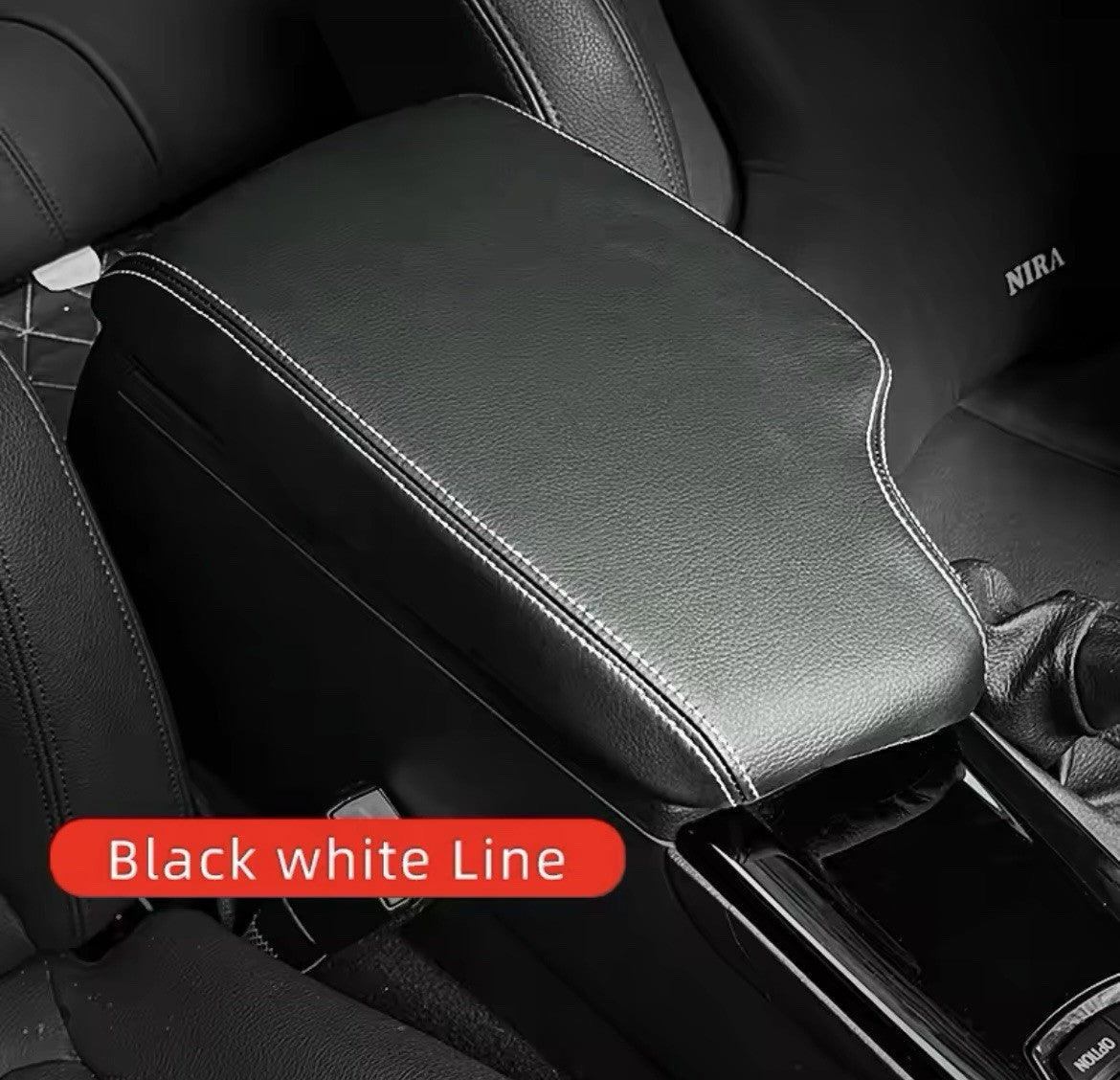BMW 4 Series F32 F33 F36 2013-2020 PU Leather Armrest Cover White Stitch RHD