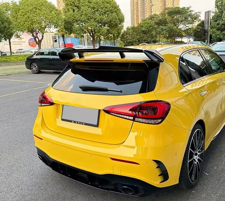 Mercedes A35 A45 AMG W177 Aero Package Kit Wing Spoiler Extension Gloss Black