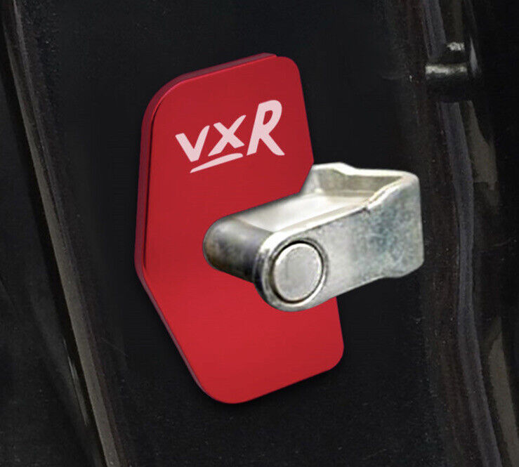 Vauxhall Astra Corsa VXR Red Door Lock Catch Protector Covers 4pcs