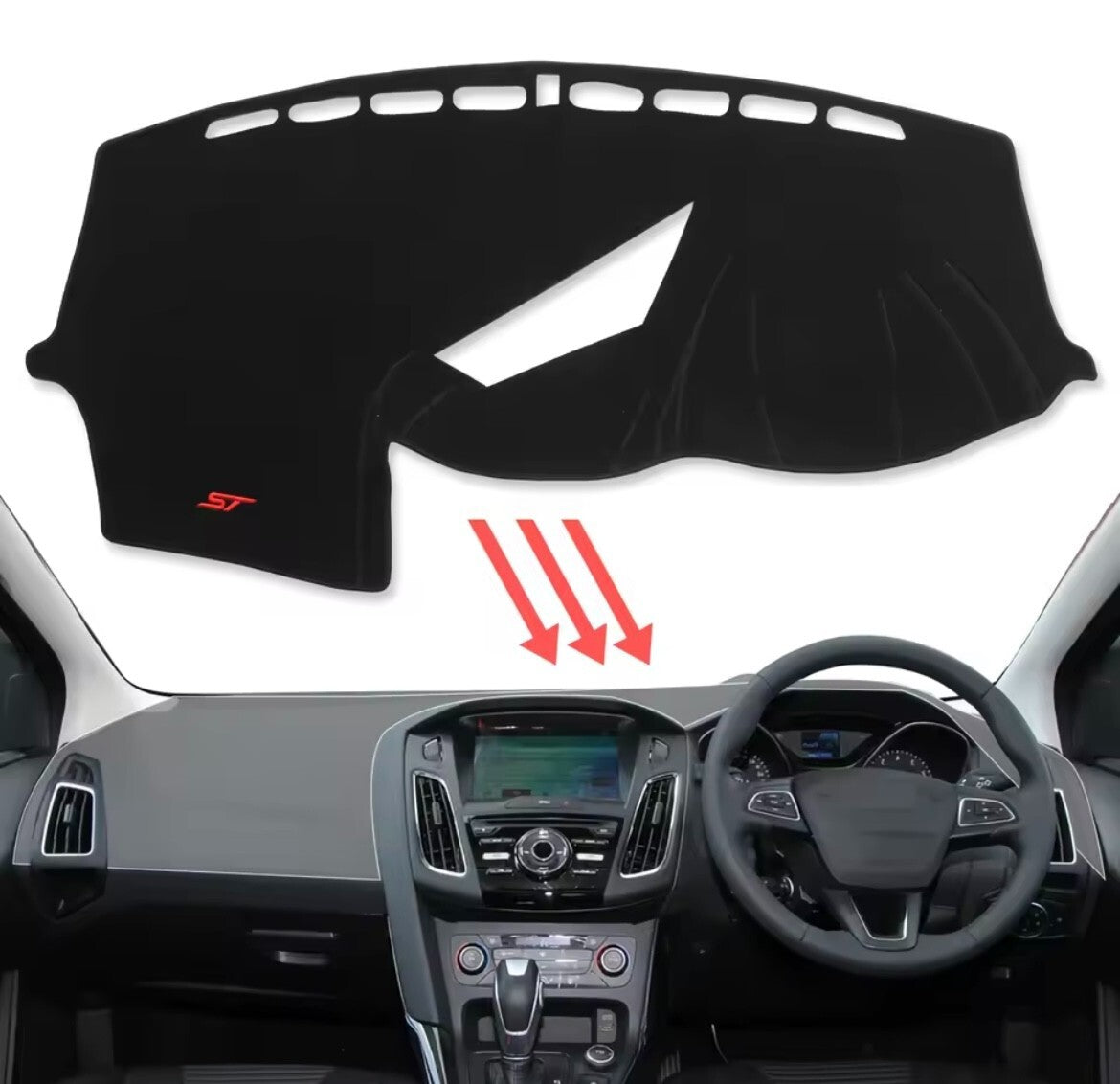 Ford Focus ST 2015-2018 Full Dashboard Cover Pad Dash Mat Carpet Anti-Slip RHD