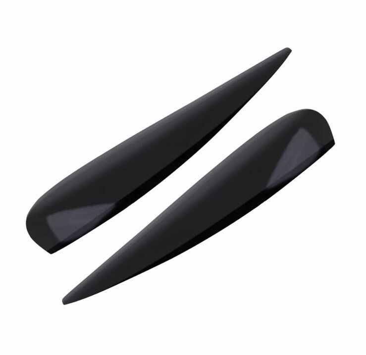 Gloss Black Headlight Eyelids Eyebrows For Vauxhall Corsa D 2006-2014 2pcs