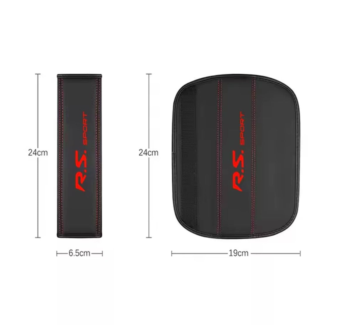 Renault RS Sport PU Leather Seatbelt Shoulder Cover Pads Interior Clio Megane